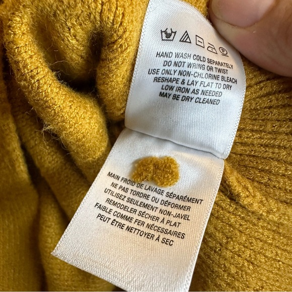Anthropologie Women’s Cowl Neck Sweater Mustard Size M - Picture 4 of 7